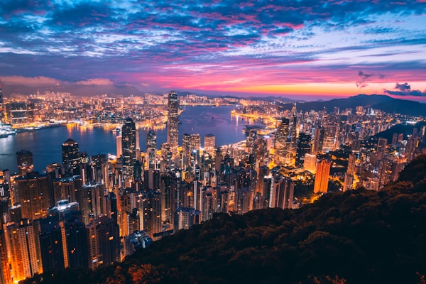 香港中环夜景